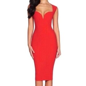 Nookie Red Midi Dress